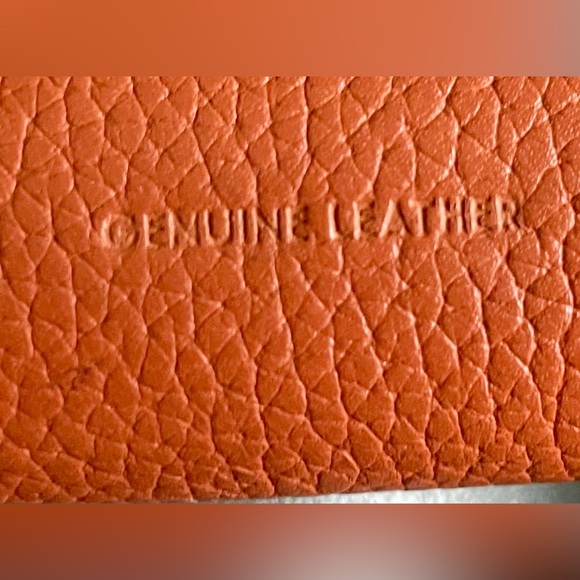 Leather Burnt Orange Bi-Fold Compact Wallet - Picture 5 of 9